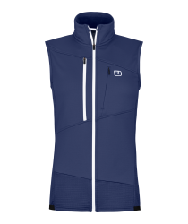 Vesta ORTOVOX Fleece Grid Vest Women's Blue Nunatak